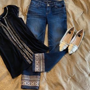 White House Black Market Embellished Jeans
